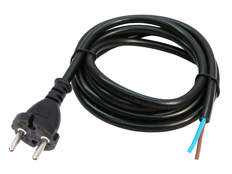 歐標兩芯圓插電源線